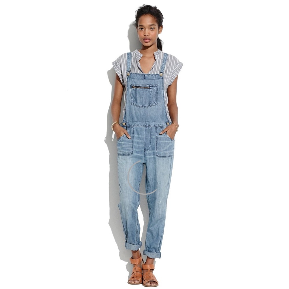 Madewell Park Overalls in Skyview